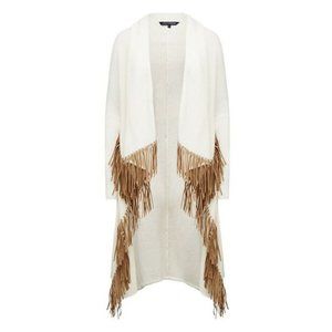 FRENCH CONNECTION Fringe Drape Cardigan   RP$200